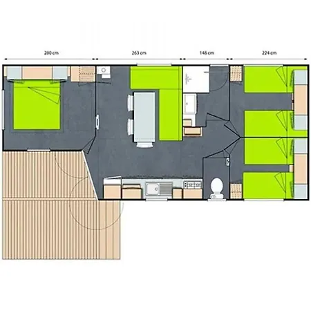 Mobilhome 4 Etoiles - Piscine - Eeebgh * La Faute-sur-Mer