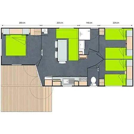 Mobilhome 4 étoiles - Piscine - Eeebgh Casa vacanze La Faute-sur-Mer